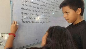 En los colegios, los jóvenes hacen ejercicios que les permitan heredar la paz y no el odio que se han tenido generaciones anteriores. Cortesía