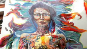 En la UFPS de Cúcuta, la argentina Gisel Rosso elaboró un mural en el que destaca el poder y las capacidades de la mente humana. Tomada de Facebook