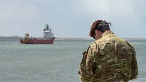 El "ARA San Juan" zarpó el domingo 11 de Ushuaia (3.200 km al sur de Buenos Aires) para regresar a Mar del Plata (400 km al sur de la capital), su apostadero habitual. AFP