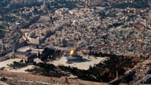 Vista aérea de la Ciudad Vieja de Jerusalén, incluido el complejo de mezquitas Al-Aqsa. Estados Unidos busca reconocer a Jerusalén como la capital de Israel.
AFP