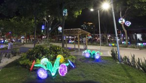 El parque Nacional fue uno de los primeros en tener la decoración decembrina. Juan Pablo Cohen