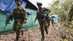 El Ejército Nacional en su ofensiva contra la criminalidad durante el 2017 capturó a más de 2000 integrantes de Grupos Armados Organizados GAO. AFP