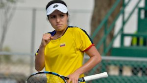 La cucuteña de 16 años superó a la estadounidense Shelly Yaloz y avanzó a cuartos de final. Tomada de Twitter