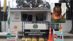 El patrullero Javier Davian Hernández recibió un disparo a la altura del cuello. Cortesía