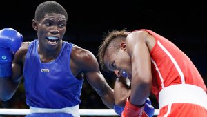 Yuberjen Martínez (azul) ganó medalla de plata en los Juegos Olímpicos de Rio-2016. Colprensa