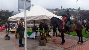 Los uniformados se encuentran en la Plazuela Almeyda. Cortesía