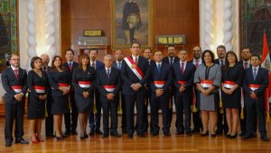 "Este es el equipo que me acompañará en la tarea de llevar desarrollo y bienestar a los peruanos de todas las regiones del país", dijo el presidente de Perú. Twitter