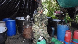 Todo este aparataje e insumos incautados representan un valor aproximado de 778 millones pesos. Ejército Nacional