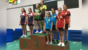 Las deportistas ganaron medallas de bronce por equipos y en dobles. Cortesía