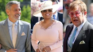 George Clooney, Oprah Winfrey y Elton John. AFP