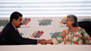 La elección venezolana fue ampliamente condenada por la comunidad internacional como una farsa. Archivo