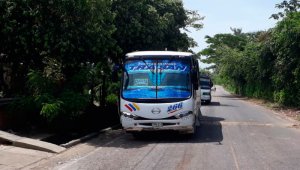 Buseta en la que viajaba la víctima. Cortesía