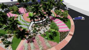 En la redoma del Kilómetro 8 se dio inicio al proyecto mejoramiento del espacio urbano en Los Patios. Cortesía