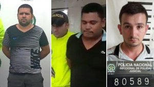 ‘Robert’, ‘Chacal’ y ‘Brayan’ enfrentan cargos por diferentes delitos cometidos en el Catatumbo. Policía Nacional