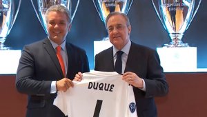 Iván Duque y Florentino Pérez.  Captura de pantalla