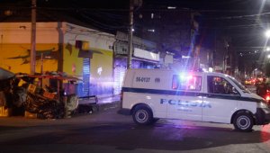 Este fue el lugar donde estalló la granada. Policía Nacional