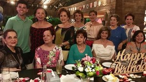 Nicolás Gil, Clarita Sánchez, Magaly de Canal, Betty de Correal, Luz  Stella de Carrasco, Martha de Benedeti, Mercedes de Hidalgo,  Nassire Saffi, Sara de Barajas, Betty de Lamk, Ligia de Haddad  y Piedad  Yáñez .  Laura Correal