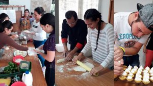 A las preparaciones tradicionales se suman el compañerismo y la creatividad, que no se pierden por lejos que estén. Cortesía