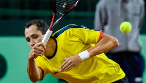 El colombiano Daniel Galán, en cinco sets, cayó por 3-6, 6-4, 4-6, 6-3 y 6-2 ante Guido Pella. AFP