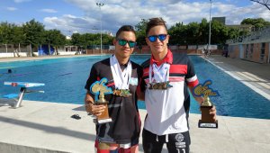 Silvino Páez Y John Jaimes (DER.) lograron la máxima distición en sus categorías, al conseguir 11 medallas de oro entre los dos.  La Opinión