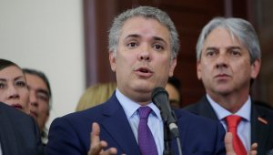 El presidente, Iván Duque Márquez, expresó su rechazo al sangriento hecho durante el lanzamiento del Centro de los Objetivos de Desarrollo Sostenible, en la Universidad de los Andes. Colprensa