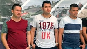 Jorge Alfonso Gutiérrez, Guti o el sargento, acompañado de tres hombres más, detenidos en julio de este año por la Policía Metropolitana de Cúcuta. Archivo La Opinión