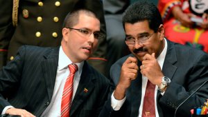 Jorge Arreaza y Nicolás Maduro. Archivo