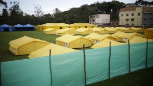 En el campamento fueron ubicados unos 400 venezolanos. Colprensa
