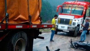 Jairo Alonso Rubio Gálvez iba con su papá como parrillero. Cortesía