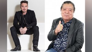 Reguetonero paisa J Balvin y el cantante Pastor López. Archivo