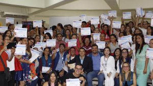 Los emprendedores se reunieron ayer en el Hotel Casino Internacional para recibir la certificación del programa Mi Negocio en Cúcuta. Cortesía