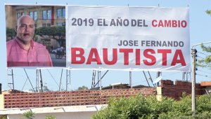 El precandidato por firmas, José Fernando Bautista, fue uno de los primeros en instalar vallas con su nombre en varias zonas de Cúcuta, desde finales del año pasado. César Obando / La Opinión