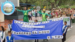 En el día Mundial del Agua se registraron en Cúcuta marchas en defensa de Santurbán. Alfredo Estévez La Opinión – Cortesía Minesa