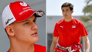 Mick Schumacher y Giuliano Alesi. AFP