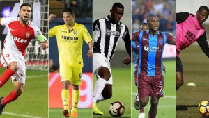 Falcao García, Carlos Bacca, Jackson Martínez, Hugo Rodallega y Adrián Ramos. Archivo