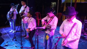Niños del municipio de La Esperanza dieron a conocer su talento para la música carranguera. Cortesía
