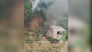 Ningún civil resultó herido, ya que la casa se encontraba deshabitada. Captura de video