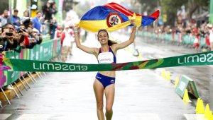 Lorena Arenas ya está clasificada a los Juegos Olímpicos de Tokio-2020. Tomada de Twitter @OlimpicoCol