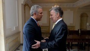 Reunión entre el Presidente Juan Manuel Santos y el mandatario electo Iván Duque. Colprensa