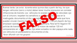 Una cadena falsa que circula en Whatsapp. Facebook