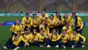 El equipo femenino de fútbol fue una de las sorpresas en los Panamericanos que se disputaron en Lima. Colprensa
