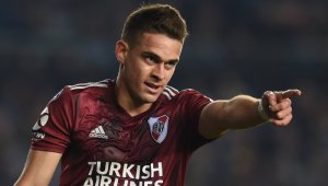 Racing ganaba 1-0, pero Borré dio vuelta el partido en dos minutos. Tomada de Twitter @RiverPlate