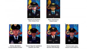 Oficiales fallecidos. Colprensa