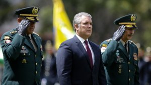 El presidente Iván Duque inició felicitando a la Policía por los 128 años de existencia. Colprensa