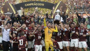 El Flamengo logró la clasificación a este certamen al haber vencido sorprendentemente al River Plate en la final de la Copa Libertadores. Archivo