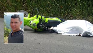 El patrullero Luis Alejandro Flórez Suárez, 34 años, falleció en el lugar del ataque. Colprensa