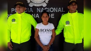 Guendi Rosana Manrique Burgos, de 22 años, señalada de participar en el doble homicidio de Martín Labrador Guerrero, de 31 años y Luis Fernando Forero Eslava, de 22.
Policía