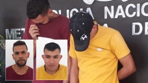 Celso Soraca Botello (izquierda) y Franklin Sánchez Cano fueron condenados a un año y 9 meses de prisión. Policía Nacional