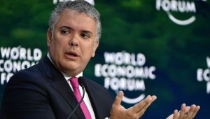 Iván Duque, presidente de Colombia, destacó el trabajo en siembra de árboles y cuidado del medio ambiente que viene haciendo el país bajo su administración. AFP