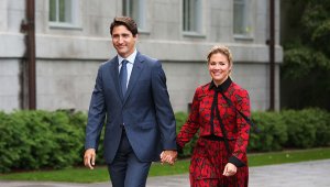 Sophie Gregoire Trudeau y Justin Trudeau. AFP